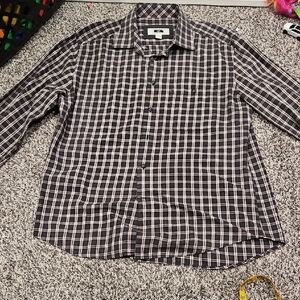 Joseph Abboud Black and White Checkered Shirt